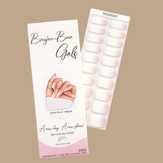 Ballet Blush Semicured Gel Nail Sticker Kit