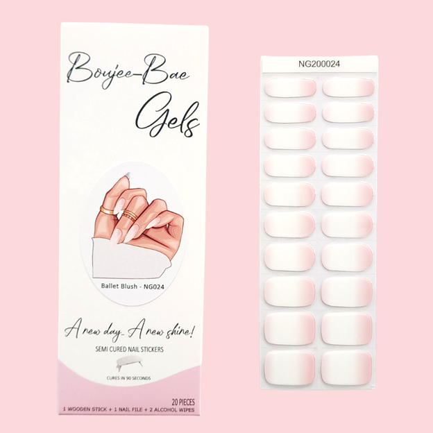 Ballet Blush Semicured Gel Nail Sticker Kit