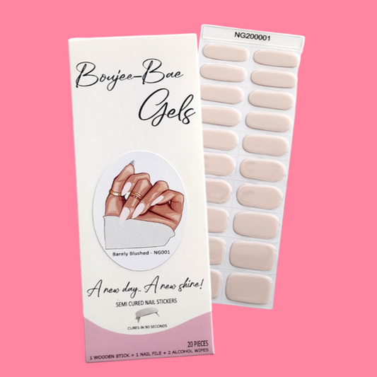 Barely Blushed Semicured Gel Nail Sticker Kit