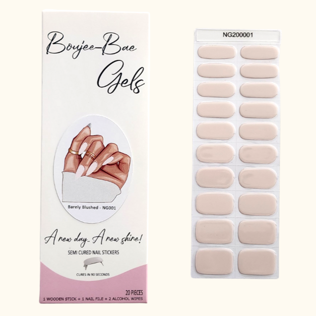 Barely Blushed Semicured Gel Nail Sticker Kit