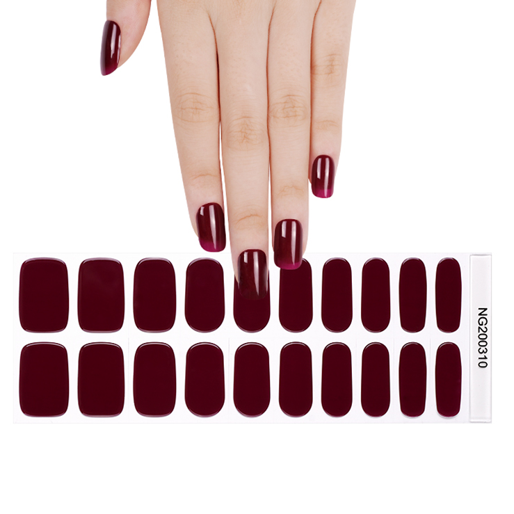 Crimson Noir Semicured Gel Nail Sticker Kit