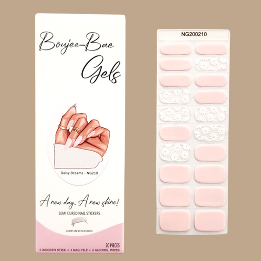 Daisy Dreams Semicured Gel Nail Sticker Kit