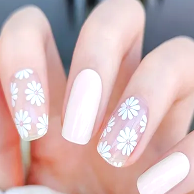 Daisy Dreams Semicured Gel Nail Sticker Kit