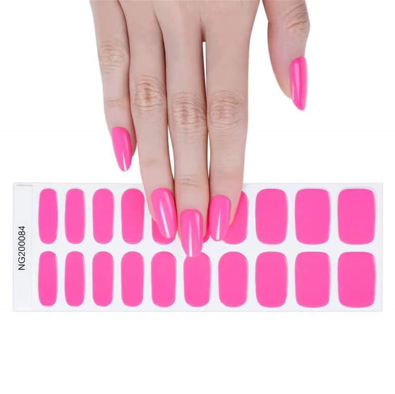 Hot Flamingo Semicured Gel Nail Sticker Kit