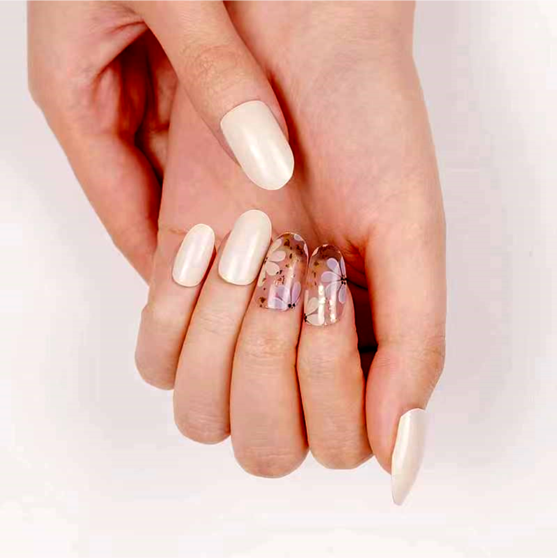 Ivory Blooms Semicured Gel Nail Sticker Kit