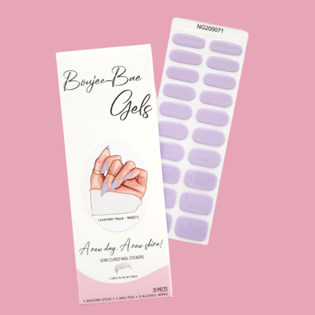 Lavender Haze Semicured Gel Nail Sticker Kit