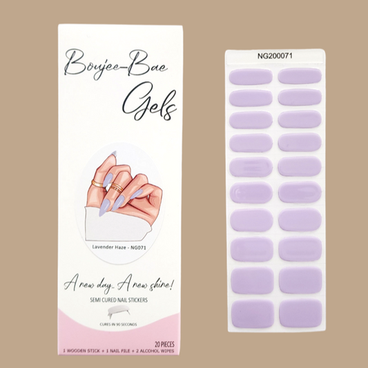 Lavender Haze Semicured Gel Nail Sticker Kit