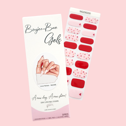 Love Notes Semicured Gel Nail Sticker Kit
