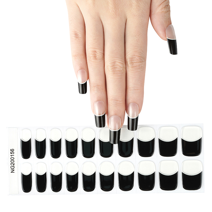 Midnight Edge Semicured Gel Nail Sticker Kit
