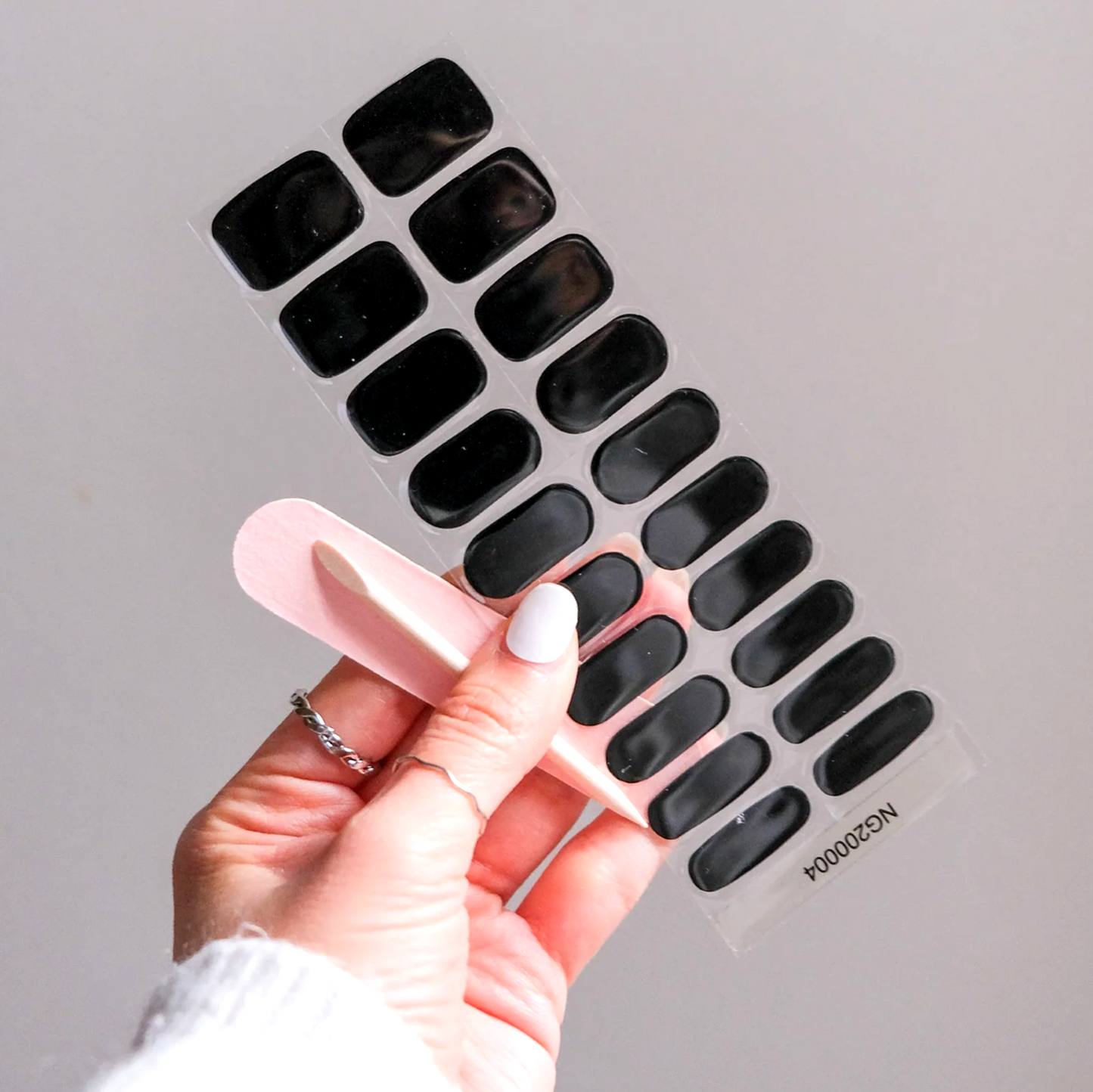 Midnight Obsidian Semicured Gel Nail Sticker Kit