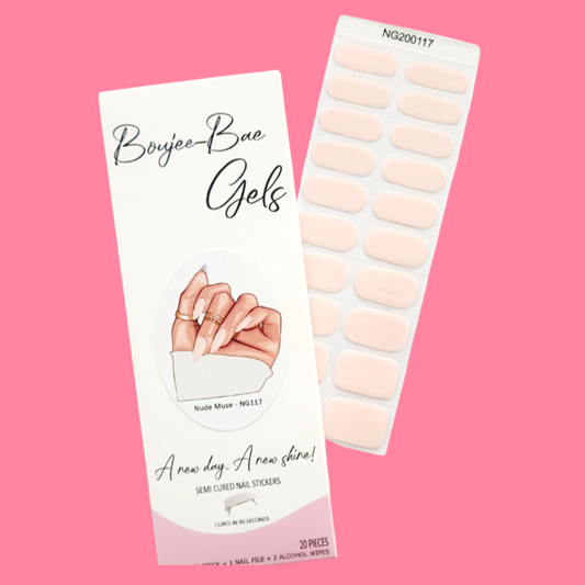 Nude Muse Semicured Gel Nail Sticker Kit