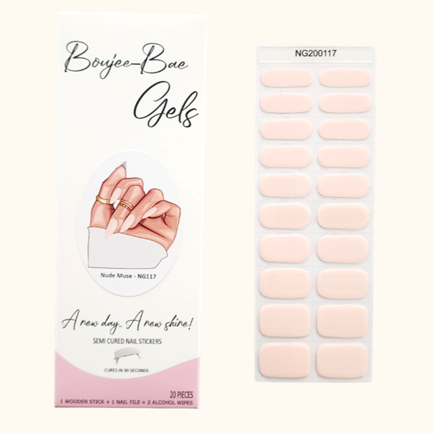 Nude Muse Semicured Gel Nail Sticker Kit