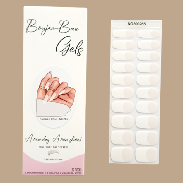 Parisian Chic Semicured Gel Nail Sticker Kit