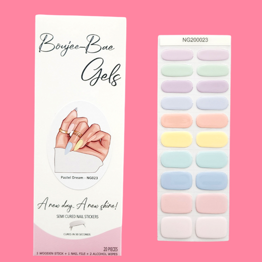 Pastel Dream Semicured Gel Nail Sticker Kit