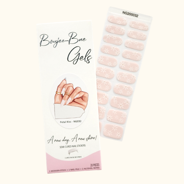 Petal Kiss Semicured Gel Nail Sticker Kit