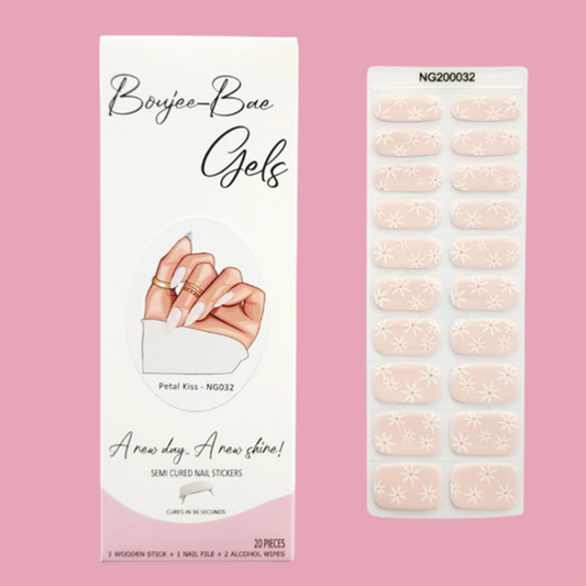 Petal Kiss Semicured Gel Nail Sticker Kit