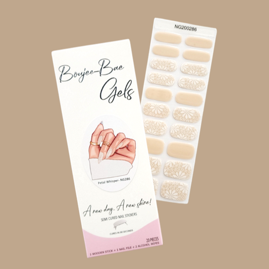 Petal Whisper Semicured Gel Nail Sticker Kit