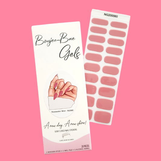 Rosewater Mist Semicured Gel Nail Sticker Kit
