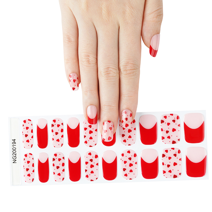 Sweetheart Crush Semicured Gel Nail Sticker Kit