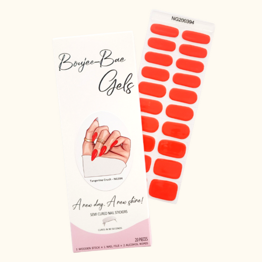 Tangerine Crush Semicured Gel Nail Sticker Kit