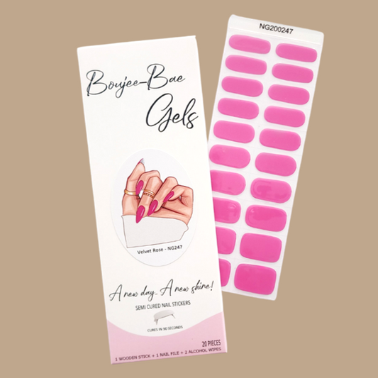 Velvet Rose Semicured Gel Nail Sticker Kit